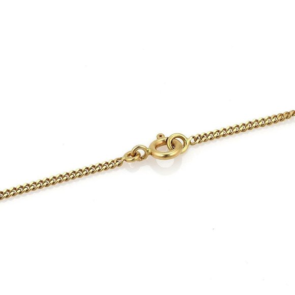 Vintage Garnet 18k YGold Rosette Dangle Necklace - Picture 4 of 4